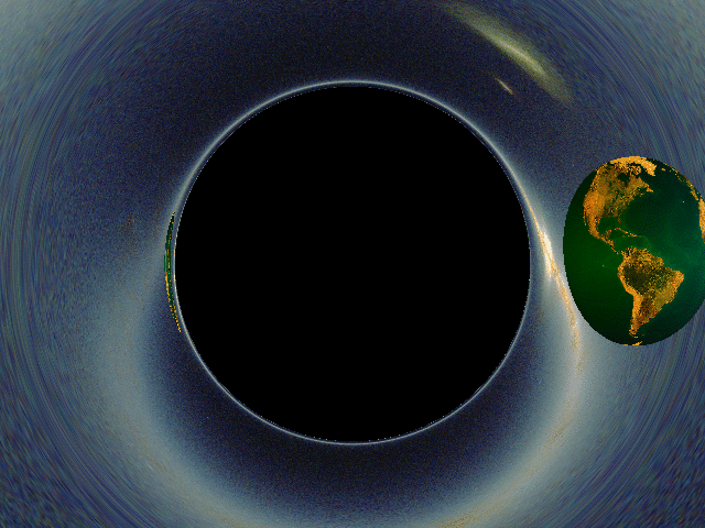Gravitational lensing Earth