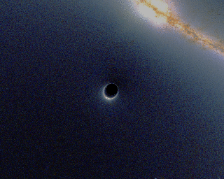 Gravitational lensing black hole